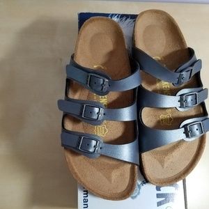 BIRKENSTOCK Florida Birko-Flor Silver Multi-Strap